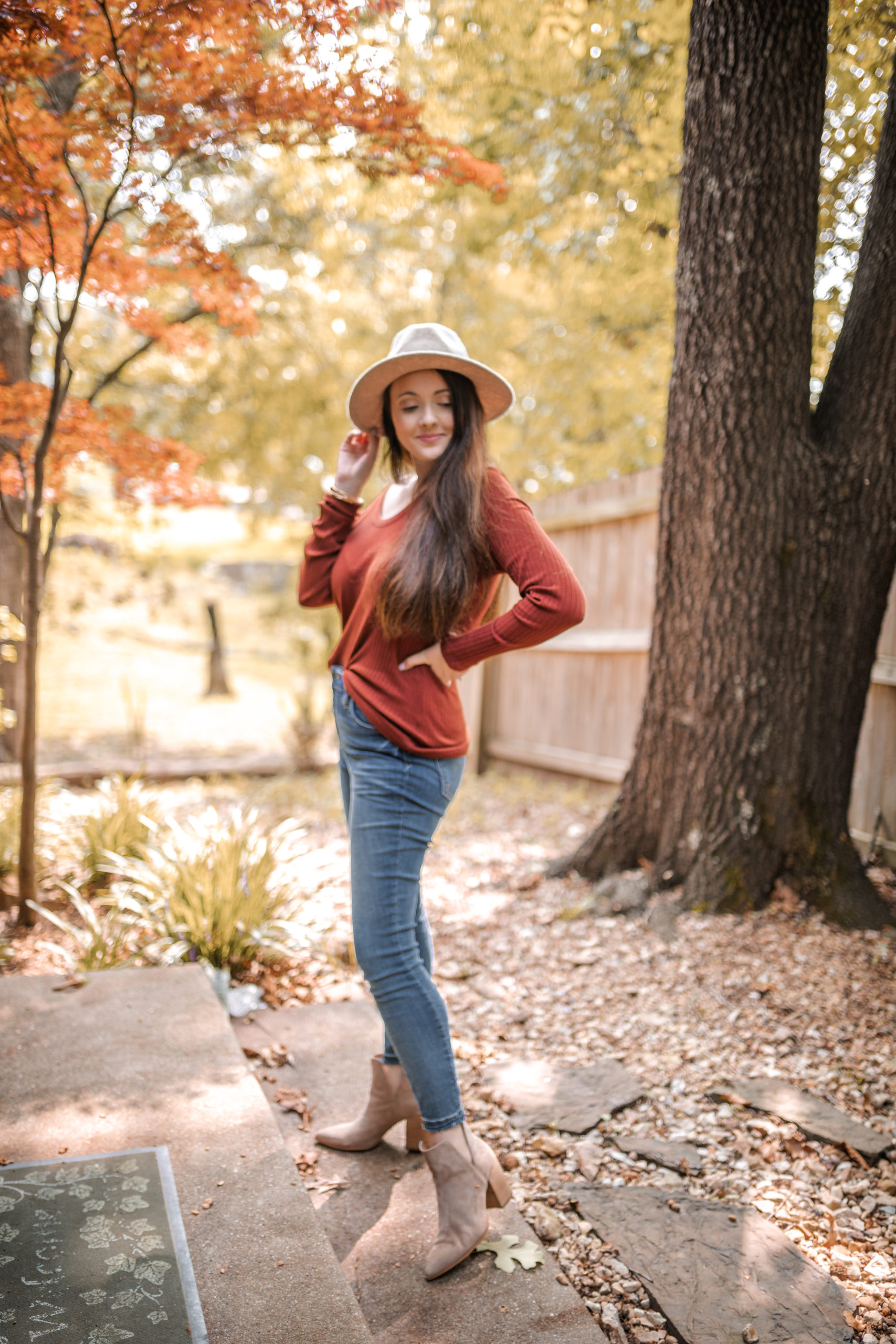 Burnt Orange Ribbed Knit Under $20!