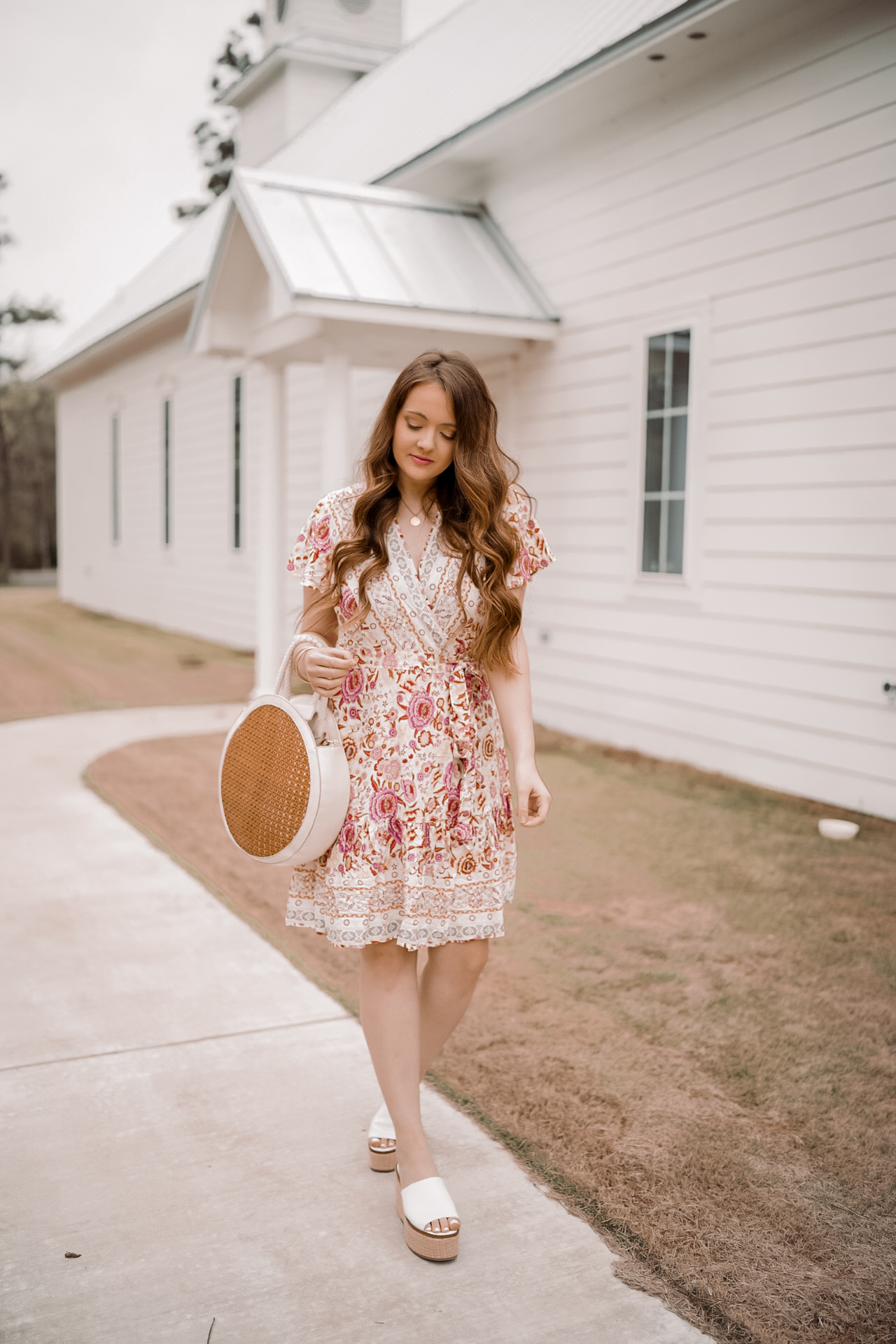 Feminine Floral Wrap Dress From Amazon!